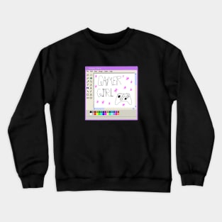 Gamer girl Ms Paint drawing Crewneck Sweatshirt